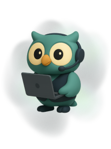 Reptri Owl Holding Laptop