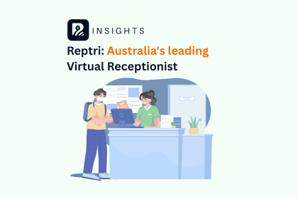 Reptri Title Image - Aussie Virtual Receptionist desk and people