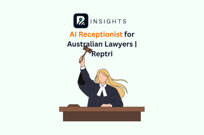 Judge holding a gavel over AI receptionist for lawyers title screen